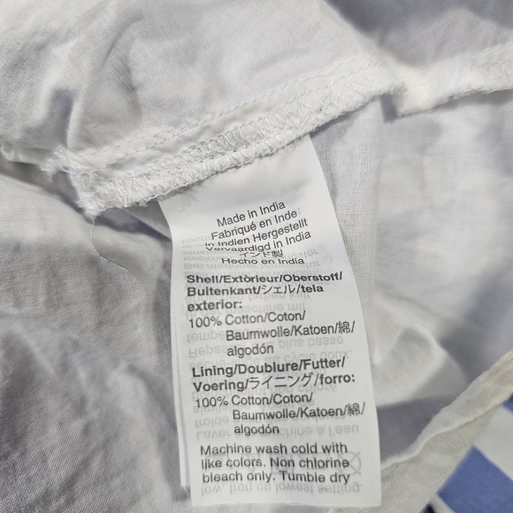 J Crew Tiered cotton poplin mini dress in Barrie stripe L - Picture 10 of 12